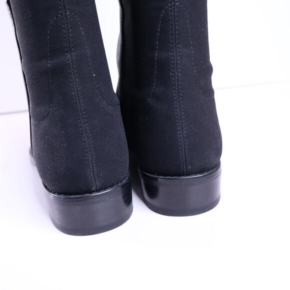 STUART WEITZMAN 5050 Bold Boot Black Calf Leather Over The Knee Boots Women's 6M - Picture 10 of 12